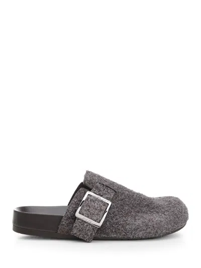Loewe Mud Suede Ease Buckle Slippers