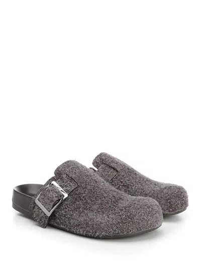 Loewe Mud Suede Ease Buckle Slippers
