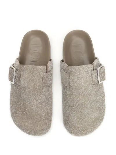 Loewe Textured Surface Slip-on Slippers