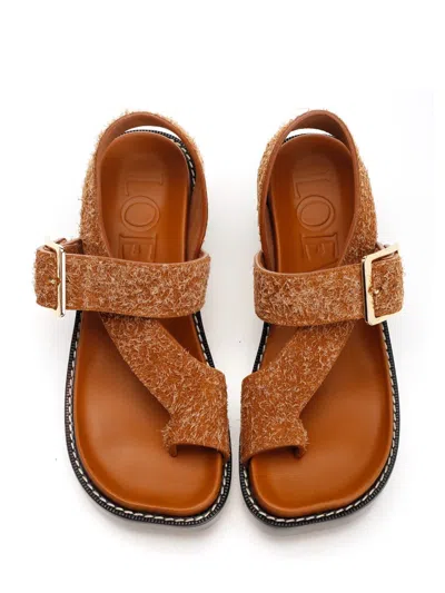 Loewe 70mm Ease Brushed-suede Sandals