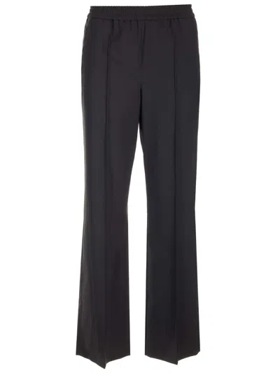 Loewe Straight-leg Wool Trousers In Black