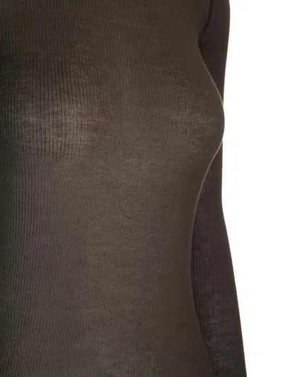 Rick Owens Fitted Jersey Dress Dresses Brown In Black