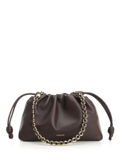 Loewe Medium Flamenco Purse Shoulder Bag In Soft Nappa In Brown