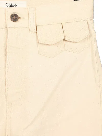 Chloé High-rise Flare Tailored Trousers In Neutral