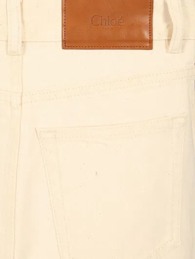 Chloé High-rise Flare Tailored Trousers In Neutral