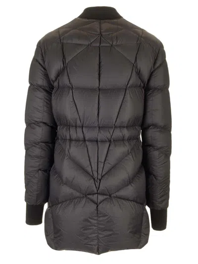 Rick Owens Mens Black Flight Liner Quilted-and-padded Regular-fit Shell-down Jacket In Black
