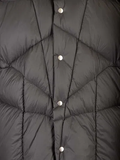 Rick Owens Mens Black Flight Liner Quilted-and-padded Regular-fit Shell-down Jacket In Black