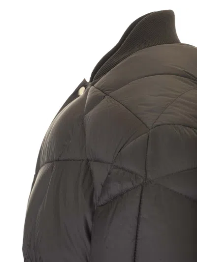 Rick Owens Mens Black Flight Liner Quilted-and-padded Regular-fit Shell-down Jacket In Black