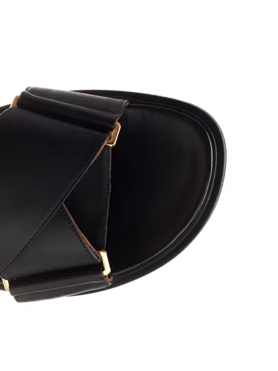 Marni Woman Sandals Black Size 6 Soft Leather In Black