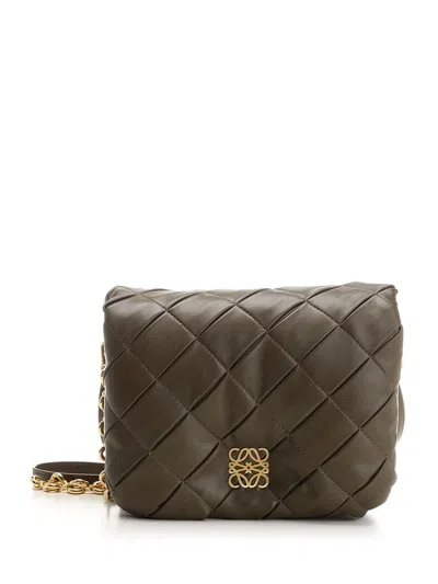 Loewe Puffer Goya In Pleated Shiny Nappa Lambskin