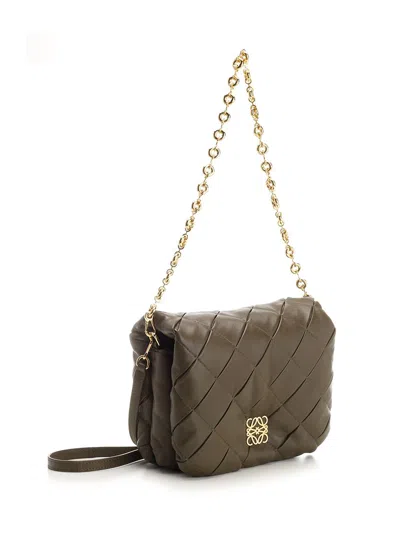 Loewe Puffer Goya In Pleated Shiny Nappa Lambskin