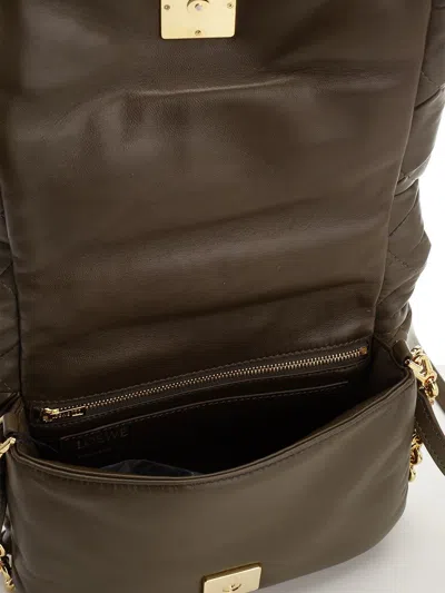 Loewe Puffer Goya In Pleated Shiny Nappa Lambskin