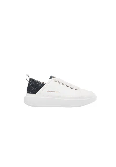 Alexander Smith Wembley Sneaker In Leather And Rhinestones