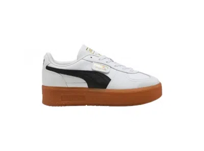Puma Palermo Elevata Platform Sneakers In White