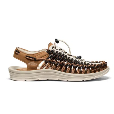 Keen Uneek M Sandals In Brown Suede And Fabric In Multi