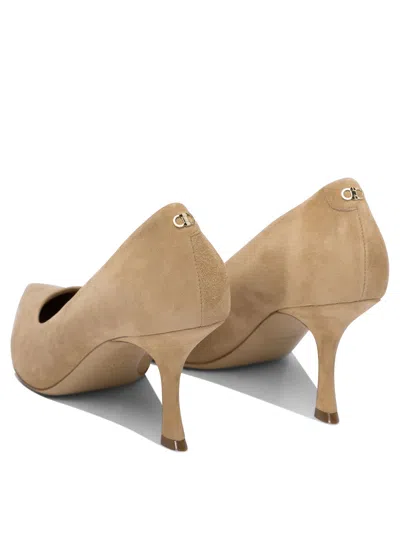 Ferragamo Heeled Shoes Beige In Brown