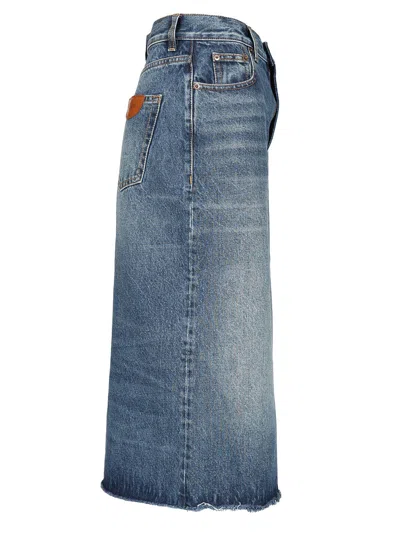 Chloé High-waisted Bermuda Shorts Jeans Blue In Blue