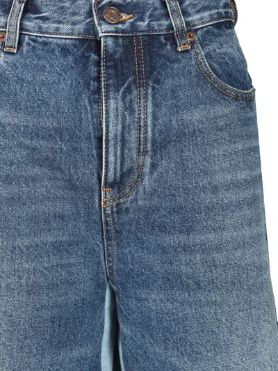 Chloé High-waisted Bermuda Shorts Jeans Blue In Blue