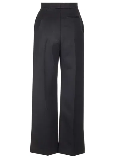 Loewe High-waisted Wool Trousers Black