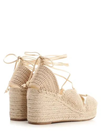 Loewe Jute Espadrilles Sandals Beige