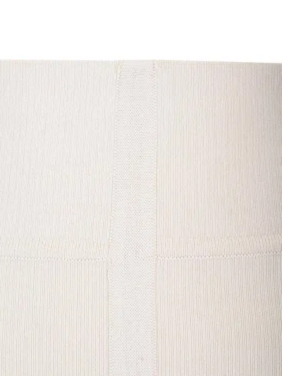 Rick Owens Knit Fitted Long Skirt Jackets White In Neutral