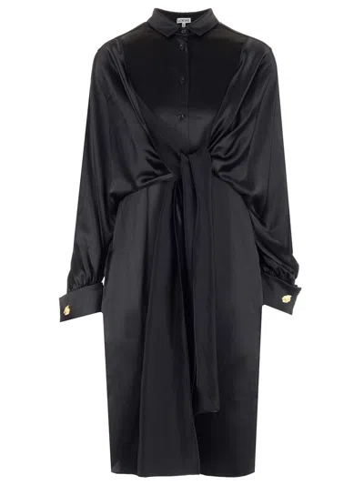 Loewe Knot Dress In Crepe Satin