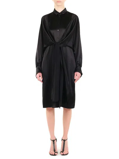 Loewe Knot Dress In Crepe Satin
