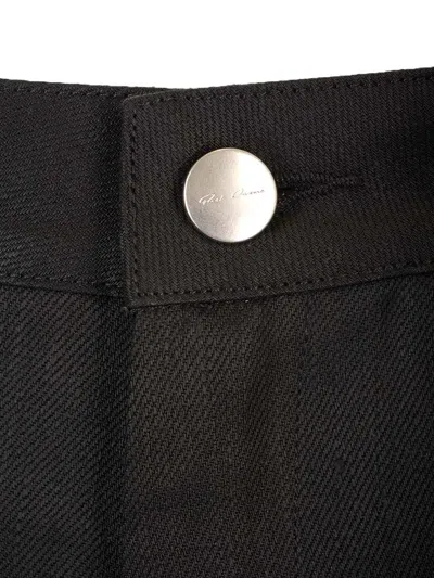 Rick Owens Linen Twill Long Skirt Jackets Black In Black
