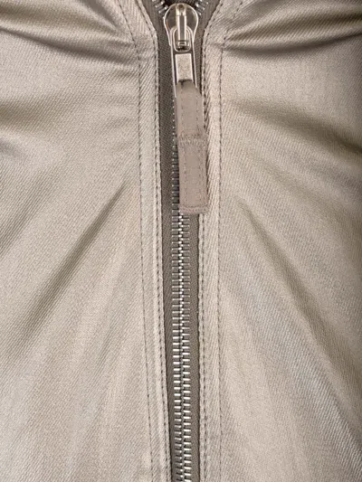 Rick Owens Long Denim Dress Athena Dresses Silver In Neutral