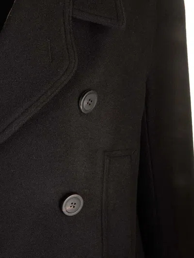 Rick Owens Officer Coat Structured Wide Lapels