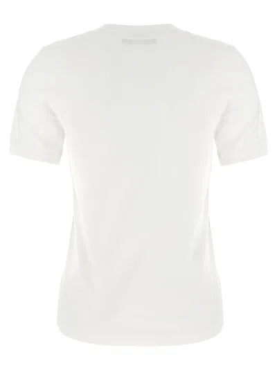 Dolce & Gabbana Jersey T-shirt With Lace Inlay In White