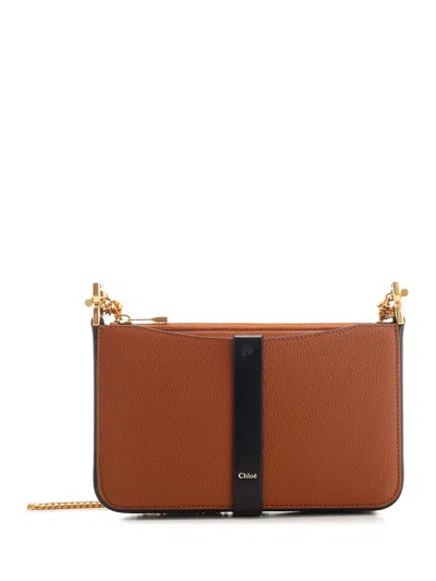 Chloé Marcie Crossbody Bags Brown