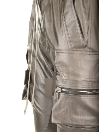 Rick Owens Mastodon Jeans Silver In Neutral