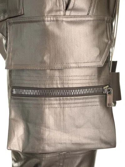 Rick Owens Mastodon Jeans Silver In Neutral