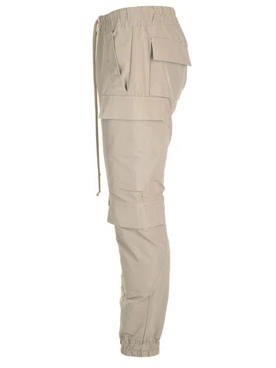 Rick Owens Mastodon Megacargo Trousers White In Neutral
