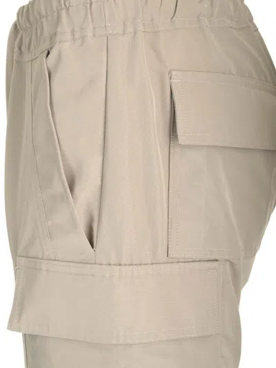 Rick Owens Mastodon Megacargo Trousers White In Neutral