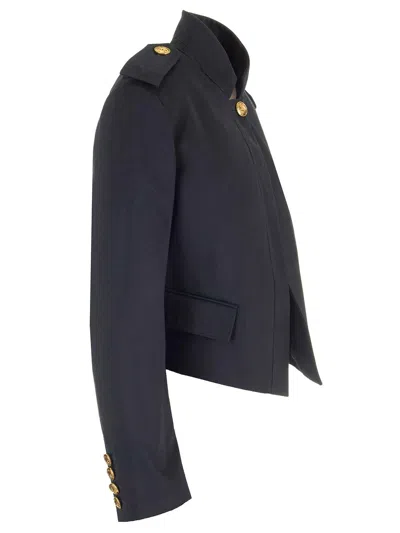 Chloé Military Style Jacket Jackets Blue