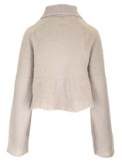 Loewe Mohair Sweater Knitwear Grey In Gray