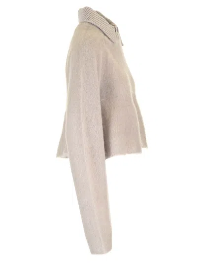 Loewe Mohair Sweater Knitwear Grey In Gray