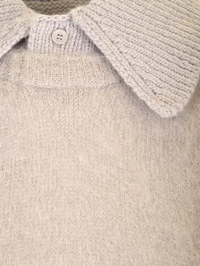 Loewe Mohair Sweater Knitwear Grey In Gray
