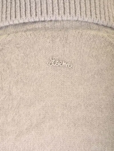Loewe Mohair Sweater Knitwear Grey In Gray