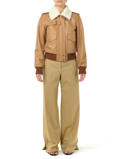 Loewe Nappa Aviator Jacket Jackets Brown In Brown