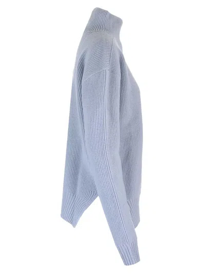 Rick Owens New Wool Sweater Knitwear Light Blue In Blue