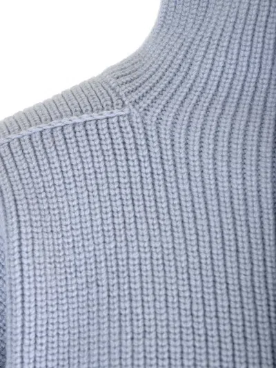Rick Owens New Wool Sweater Knitwear Light Blue In Blue