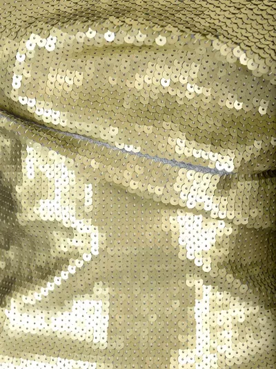 Rick Owens One-sleeved Top With Sequins Tops Yellow In Green