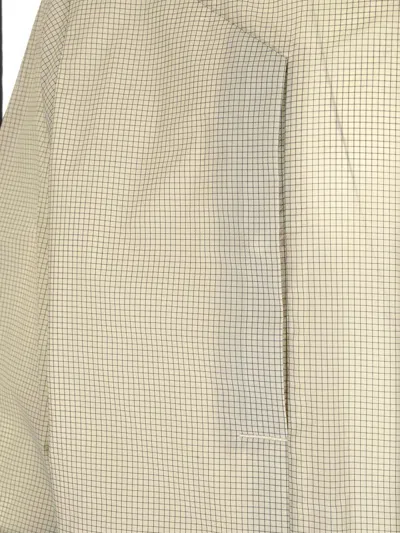 Rick Owens Oversized Shirt With Check Pattern Classic Beige In Gray