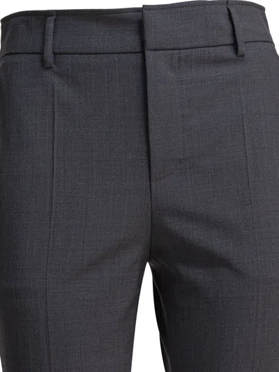 Alexander Mcqueen Trousers Back Pockets Belt Loops Front Pleats In Gray