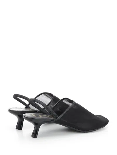 Loewe Petal Mesh Slingback Heel Sandals