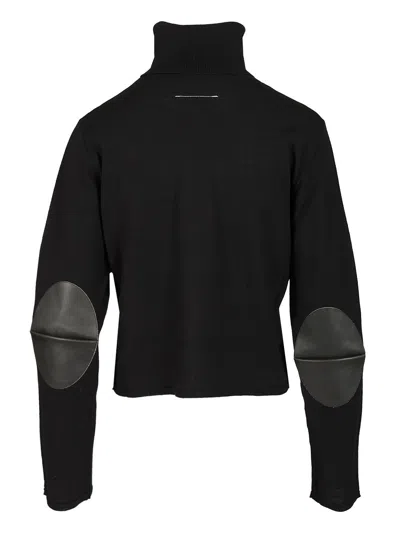 Mm6 Maison Margiela Virgin Wool-blend Sweater In Black