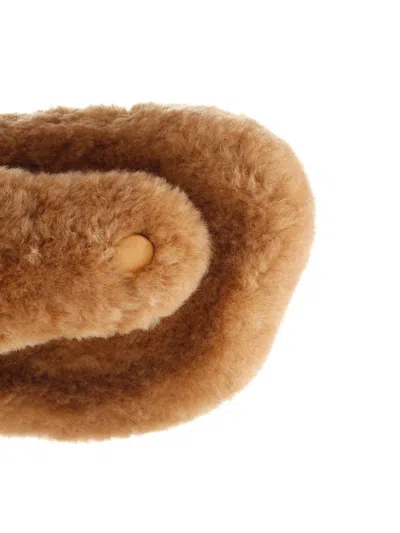 Loewe Shearling Ease Toe Sandal Scarpe Basse Beige